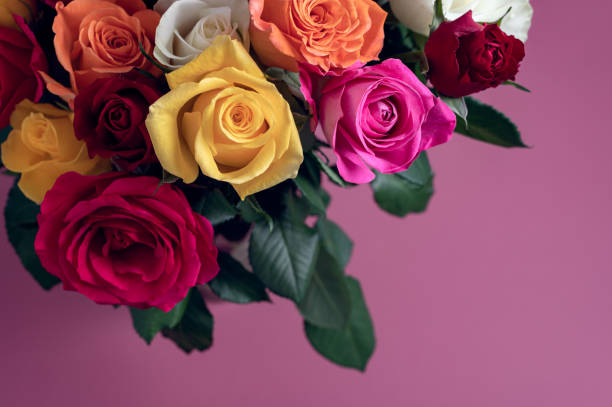 istock Bunch of colorful roses 1445326945