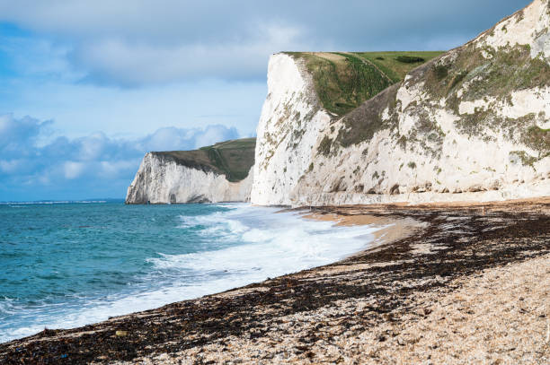 istock Beach sea and cliffs view in Durdle door in Lulworth, Dorset 1445327195