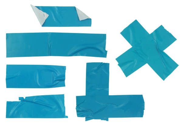 istock Collection of blue adhesive tapes isolated on white 1445334272