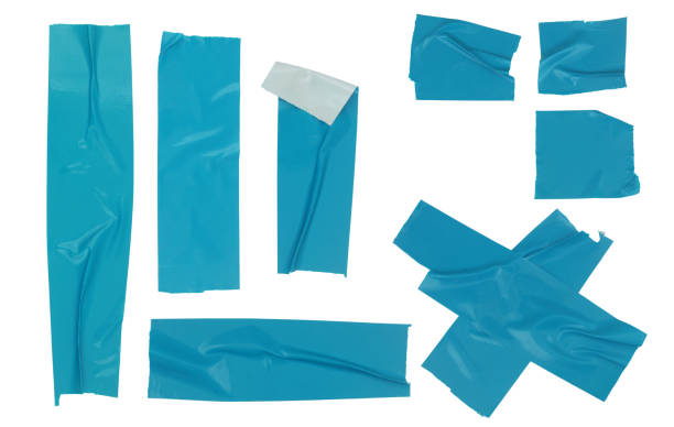 istock Collection of blue adhesive tapes isolated on white 1445334465