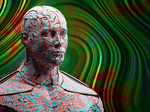 istock 3D Human Face Hexadecimal Facial Recognitio 1445343478