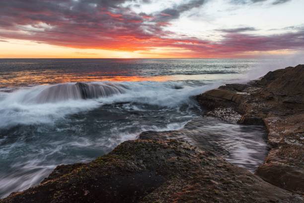 istock Cascade over rocks along coastline at Terrigal in NS 1445349461