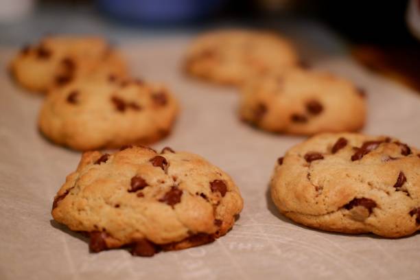istock Shallow focus shot of a baked cookie 1445350017