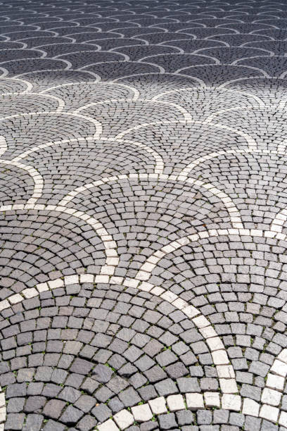 istock Portuguese pavement, beautiful Traditional sidewalk 1445358089