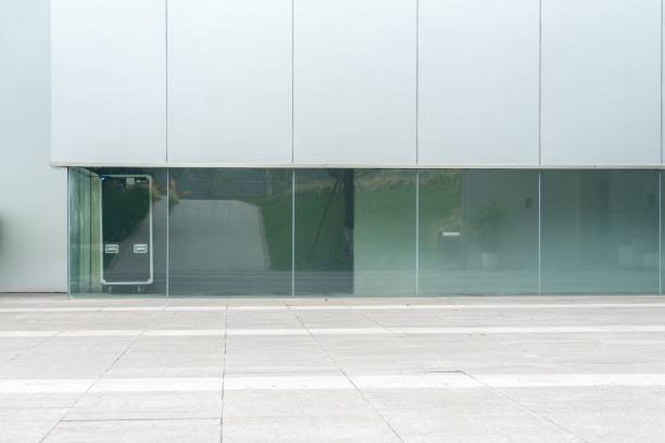 istock Empty ground floor in front of modern glass building 1445358149