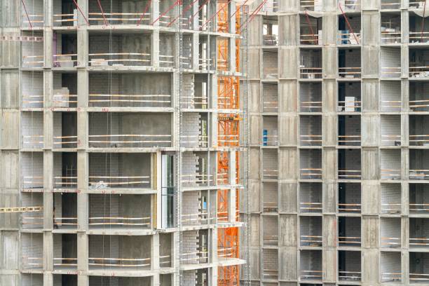 istock Facade of a house under construction 1445360255