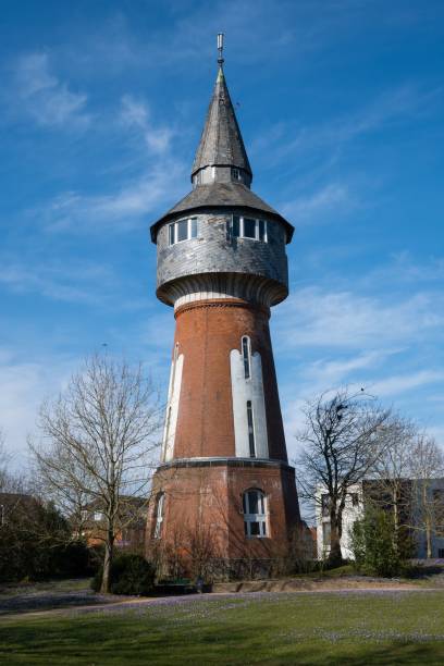 istock Husum water tower under the clear sky in Germany 1445363400