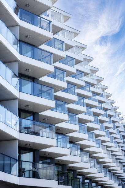 istock Balconies in modern apartment building 1445366229