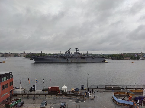 The USA military ship in Stockholm
