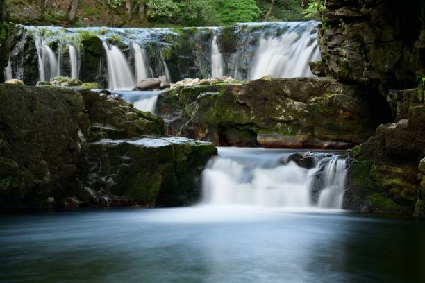 istock Strong current of the waterfall 1445368774