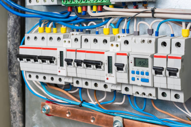 Switches in fusebox. electric power line safety. Switches in fusebox. electric power line safety. electrical fuse stock pictures, royalty-free photos & images