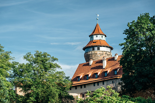 Old medieval tower in Nuremberg, Bavaria, Germany