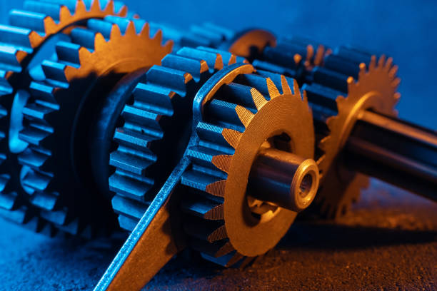 istock gears cog transmission. gearbox shafts. 1445380195