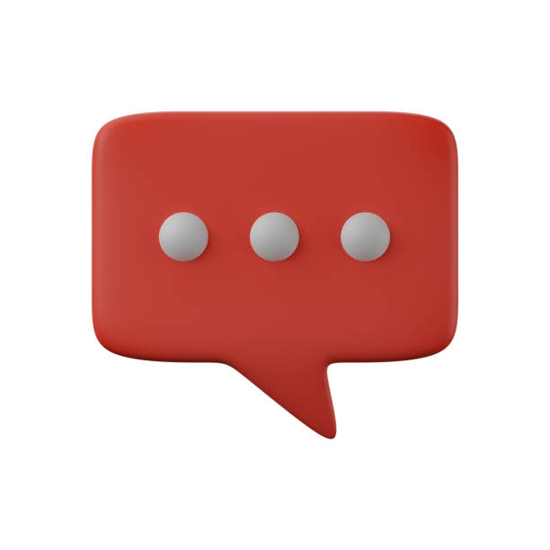 istock Speech bubble 3d illustration in isolated on white background. Text bubble illustration on white background. Talking bubble 3d illustration 1445383947