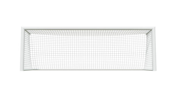 istock Soccer goal on transparent background - 3D render 1445385428