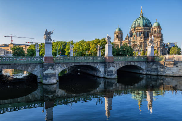 istock Bridge On Spree River Canal And Berlin Cathedral 1445391759