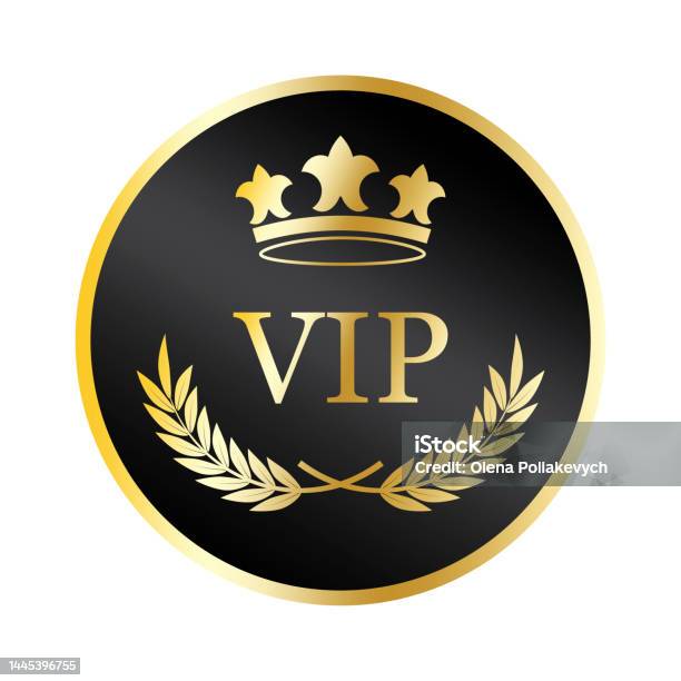 Black Vip Roe Icon Black Vip Circle Crown Certificate Design Elegant Luxury Vector ...