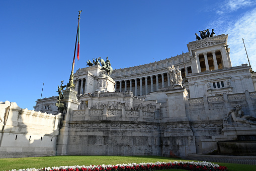 Rome, Italy, november 23, 2022 : General view of the monument of Victor Emmanuel II
