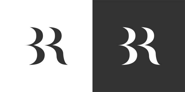 концепция дизайна логотипа br или rb. - rb stock illustrations