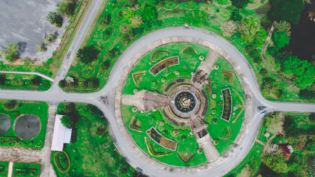 istock a two-way intersection that is amazing.Fantastic Round  in Thailand 1445403405
