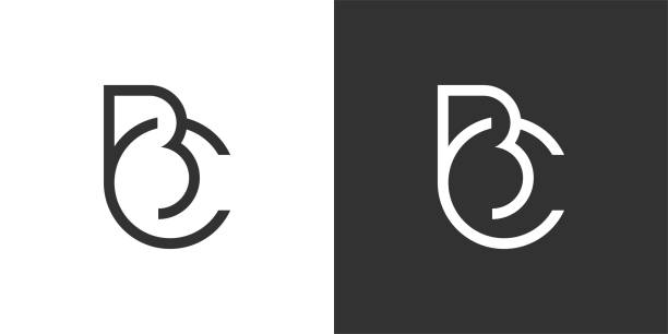 BC or CB letter logo design vector BC or CB letter logo design vector letter b illustrations stock illustrations