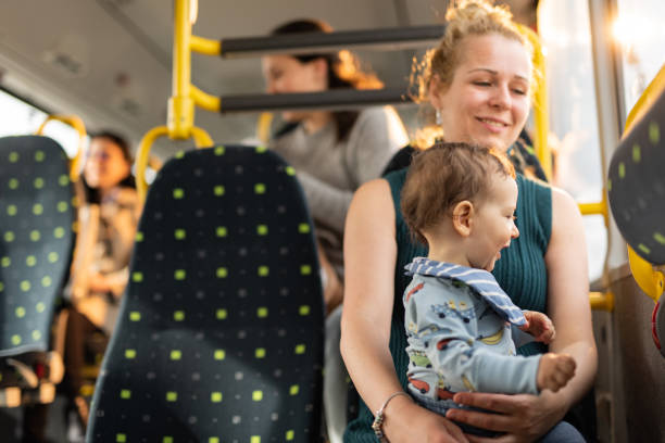 istock Mother and son in the bus 1445405561