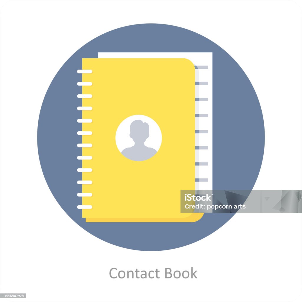 Contact Book Vector Contact Book Stock Illustration - Download Image Now - Book, Business ...