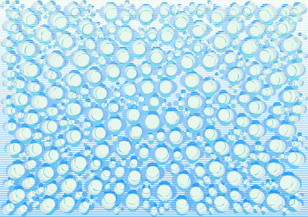 abstrakcyjne tło, groszki w niebieskich odcieniach, ilustracja wektorowa. - seamless tile audio stock illustrations