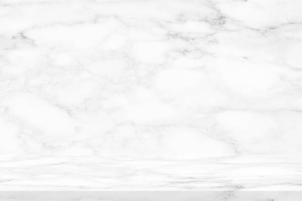istock Abstract Luxury White Marble Table with Wall Background, Suitable for Product Presentation Backdrop, Display, and Mock up. 1445419216