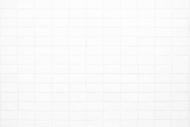 istock White Mosaic Tile of Toilet Wall Texture Background. 1445419247