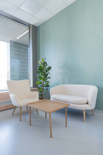 istock Dental waiting room and plant 1445425779