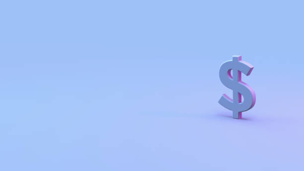 istock 3d dollar render minimalistic simple symbol design isolated on blue background. Forex Trading concept. Currency 3DÂ rendering Illustration. Copy space 1445426107