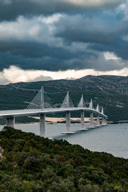 istock Great new bridge over the sea bay 1445427828