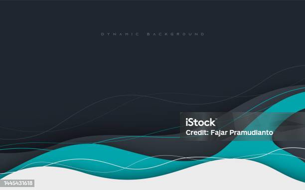 Wavy Design Computer Portrait Abstract Dynamic Wavy Dimension Background Stock Illustration ...