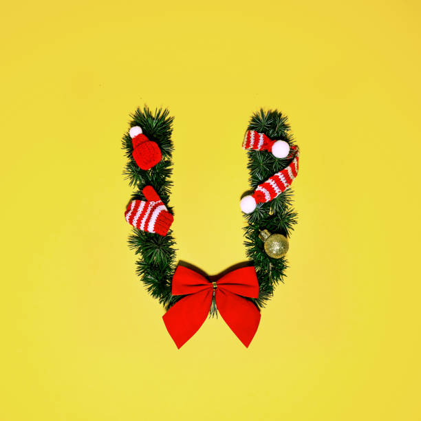istock Christmas alphabet letter U 1445433587