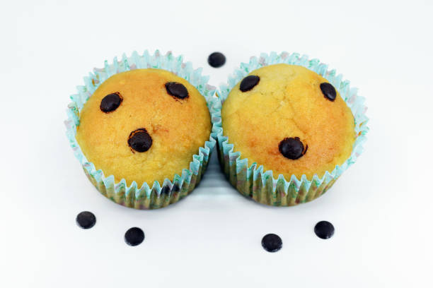 istock Delicious muffins with chocolate chips and hazelnut chocolate filling 1445438803