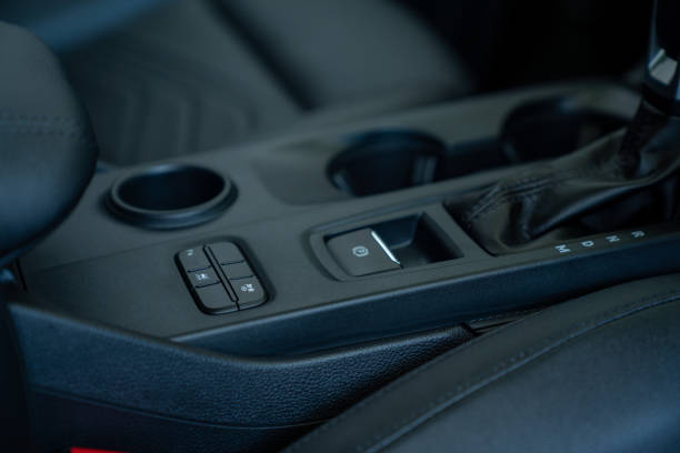 istock Electronic parking brake engaged in a modern vehicle 1445439083