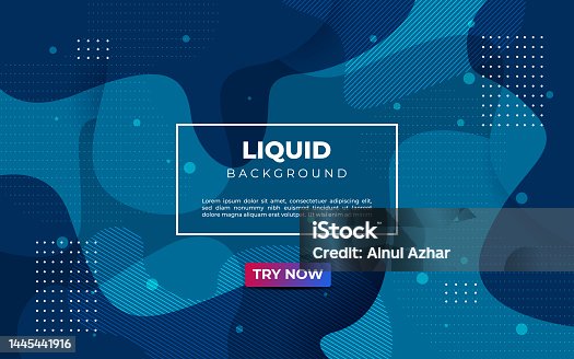 istock Abstract dark blue wavy geometric background modern with colorful style gradient color. landing page, cover page, Eps10 vector 1445441916