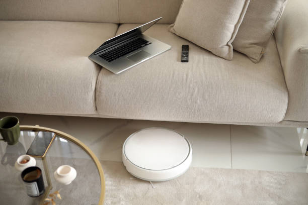istock Home Technology, Robot Vacuum Cleaner and Comfortable Lifestyle 1445443796