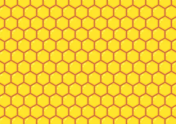Vector illustration of Bee comb pattern vector. Bee comb pattern wallpaper. free space for text. copy space.