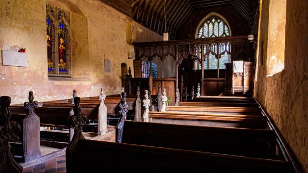 istock View of Horsey church interior with seats 1445447749