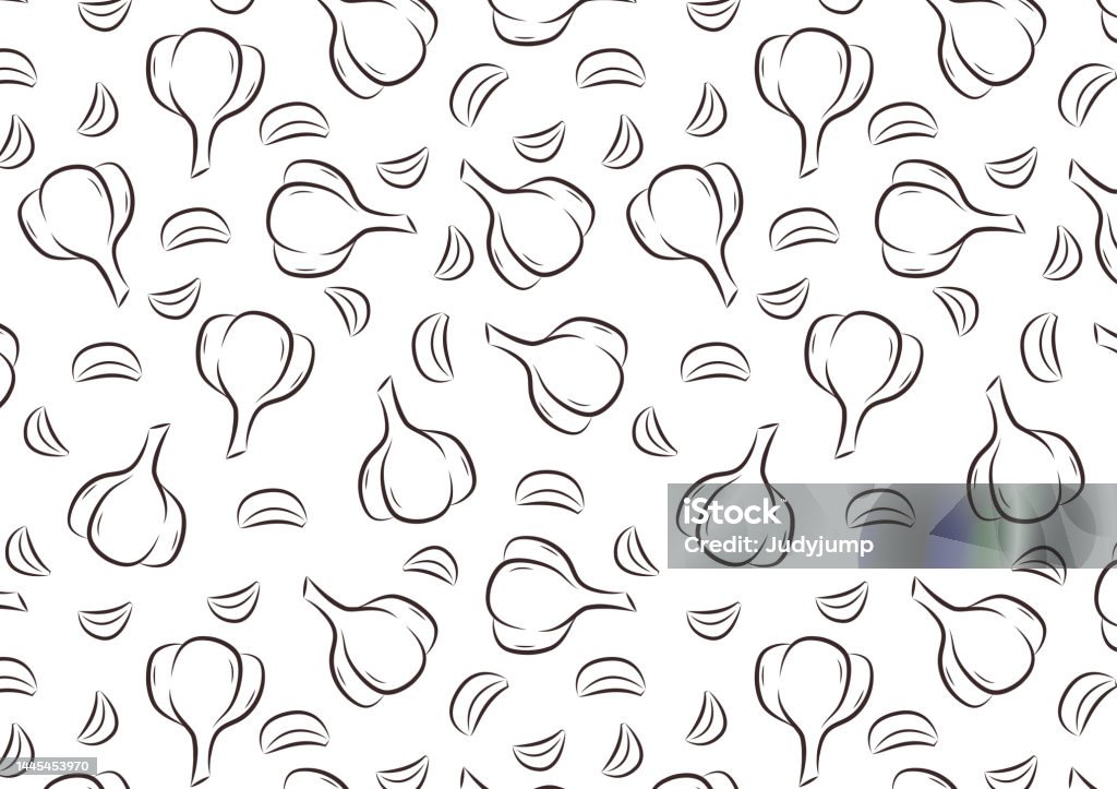 Vector Garlic Pattern Garlic Pattern Wallpaper Garlic Vector Wallpaper Garlic Symbol Vector ...