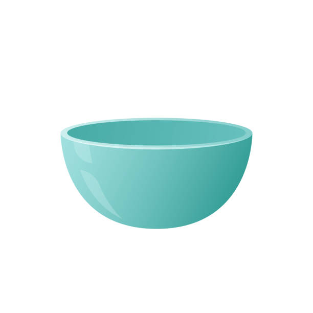 ilustrações de stock, clip art, desenhos animados e ícones de blue bowl. bowl on white background. bowl vector. - plate plastic blue white background