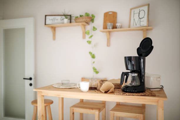 Enjoyment of Brewing Coffee in the Kitchen