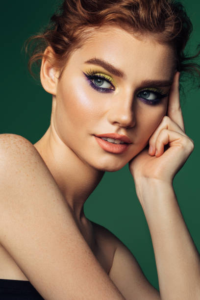 istock Beautiful woman. Bright make-up 1445459862