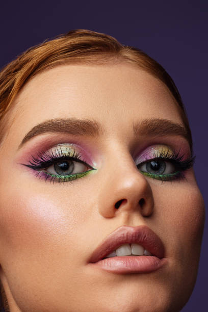 istock Beautiful woman with bright make-up 1445461807