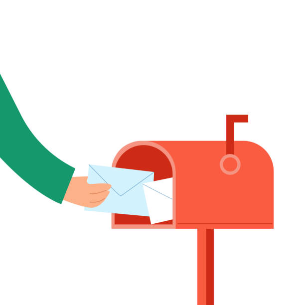 ilustrações de stock, clip art, desenhos animados e ícones de sending a mailbox letter. vector - wide screen