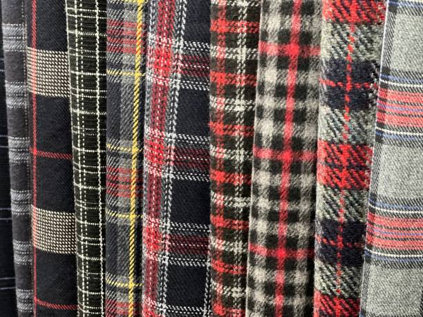 istock Wool fabrics colorful background in the market. 1445485764