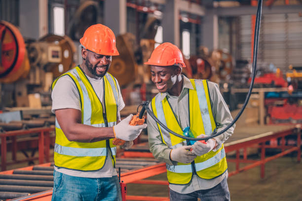 istock Worker are working in factory, engineer worker skills quality, maintenance, training industry factory worker , warehouse Workshop for factory operators, mechanical engineering team production. 1445487781