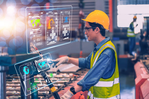 istock Worker are working in factory, engineer worker skills quality, maintenance, training industry factory worker , warehouse Workshop for factory operators, mechanical engineering team production. 1445487848